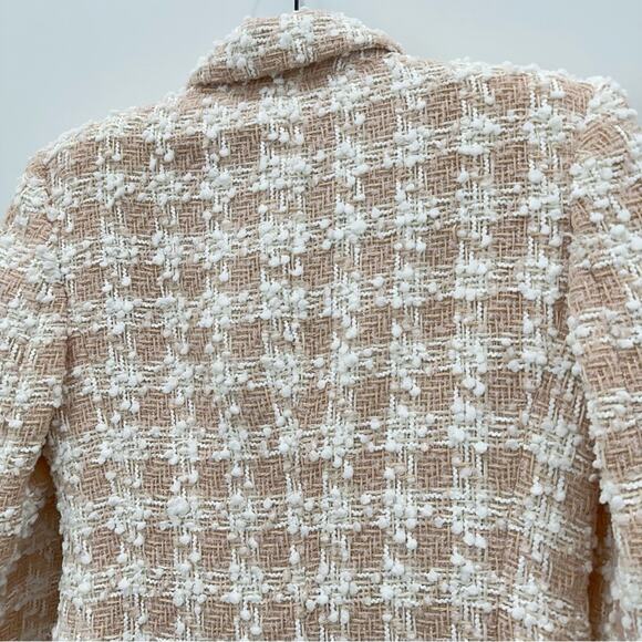 NWOT Zara Textured Tweed Light Pink Double Breasted Blazer. Blogger fave. - Picture 10 of 12